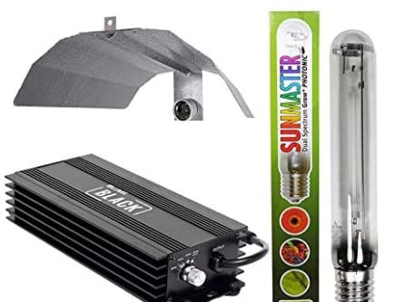 SunMaster & Lumii Black Digital Dimmable Complete 250w to 1000w Hps Light Kits (Kit SunMaster 400W + Digital dimmable Ballast 600w)