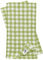 Linen & Cotton 4 x Stoffservietten Servietten Stoff Leinenservietten Kariert im Landhausstil Estella - 100% Leinen, Weiß Weiss Grün (32 x 32cm) Verschiedene Frühling/Home Küche Restaurant Cafe Bistro