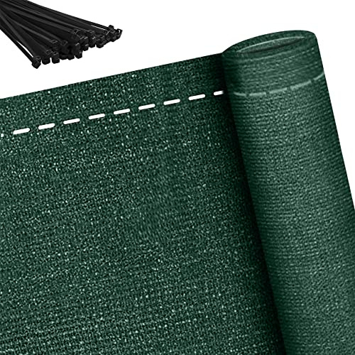 Froadp 1.8x10m HDPE Brise-Vue d'intimité pour Jardin, Écrans de Protection Clôture Ombrage, Filet Revêtement de Vent Tissu avec Anti-UV, Paravent pour Jardin Terrain de Sport(Vert Foncé)
