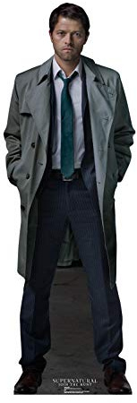 Cardboard People Castiel Pappaufsteller The CW's Supernatural, lebensgroß | Hergestellt in den USA, 180,3 x 61 cm, The CW's Supernatural, einseitiger Druck, Staffelei Rückseite im Lieferumfang