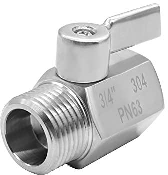 beduan Edelstahl-Absperrventil, 1,9 cm, GHT-Gewinde, Gartenschlauch, robuster Anschluss