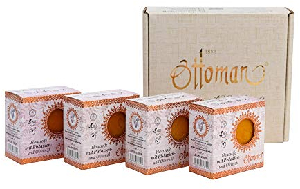 ottoman Haarseife Set 4x 190g mit Pistazien- und Olivenöl Naturseife vegan