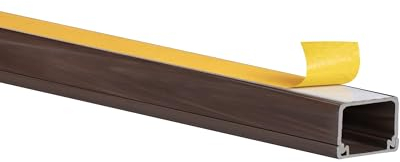 KOMIB 10M Kabelkanal - Kabelkanäle/Braun - Holz Design/Selbstklebend/Fertig für die Montage/Länge = 1 Meter (25 x 20 mm - 10 x 1M)