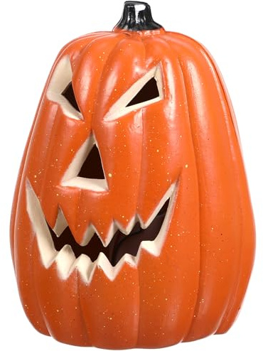 Holibanna Halloween Pumpkin Lantern 7 Inch Led Jack O Lantern Light up Pumpkin Prop for Party Decoration Haunted House and Festival Display