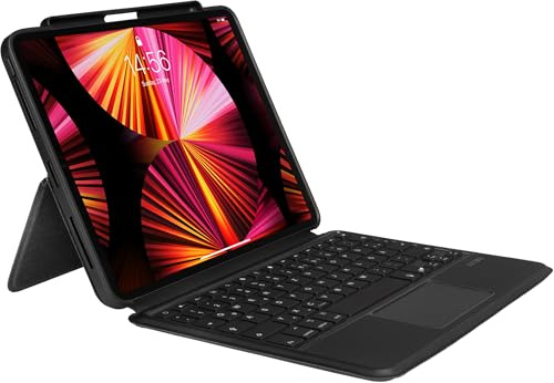 GeckoCovers Apple iPad PRO 11 (2021) Tastatur Cover, QWERTZ-Layout (Deutsch), con Touchpad e Backlight