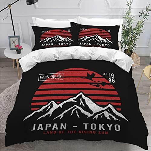 AOLIGL Flauschige Bettwäsche Set 155x220 cm Kinder Japanische Anime Manga Bettbezüge Jugendliche Jungen Mädchen Bettbezug Set mit 2 Kissenbezug 80 x80cm Einzelbett