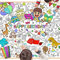 DPKOW Alles Gute zum Geburtstag Papier Tischdecke zum Ausmalen mit Stiften, 47 x 33 Zoll Bemalbare Poster Tischdecke für Kinder Jungen Geburtstag Geschenk Basteln,Tier Dinosaurier Weltraum Piraten usw