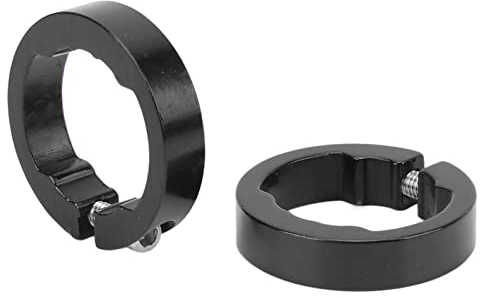 Dilwe Fahrradlenkergriffe Sicherungsringe, 2 St¨¹ck Fahrradlenkergriffe Schloss Aluminiumlegierung Fahrradgriff Lock On Clamps f¨¹r 22,2 Mm Fahrradlenker(Schwarz) and Spare