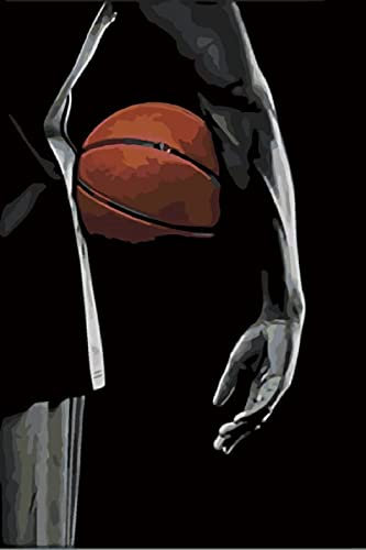 PNDGMCSY DIY Digital Ölgemälde nach Zahlen Kit Cooler Basketball Malen nach Zahlen für Erwachsene Kinder Leinwand Geburtstag Hochzeitsgeschenk Dekorationen 40X50Cm