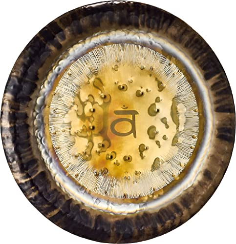 Sonic Energy 24 Zoll Sakralchakra Gong – 210,42 Hz, Ton Gis2 – Für Meditation, Yoga, Klangheilung – Inkl. Hülle und Handschuhe (G24SC2)