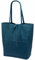 SH Leder ® Damen Echt Rindleder Shopper mit Innentasche in vielen Farben Schultertasche Henkeltasche 37x29cm Kora G266 (Petrolblau)