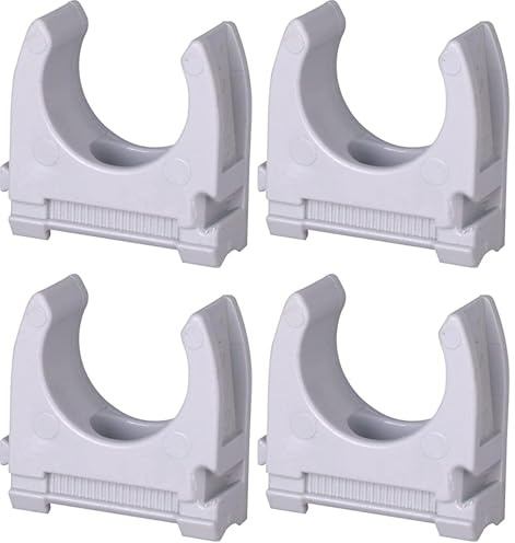 Kopp 397825095 10x Klemmschelle für Isolierrohr M25, grau, 10 Stück, 4er Pack