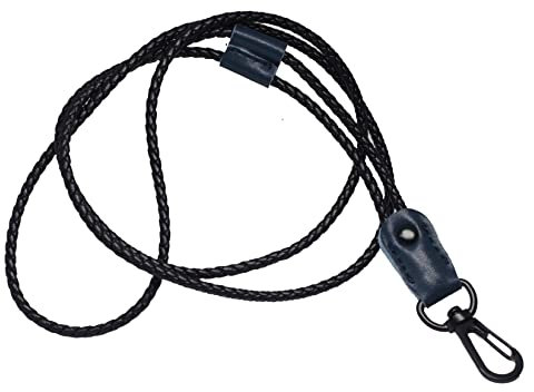 BAWAKO Schlüsselband mit Karabinerhaken,Umhängeband für Schlüssel Namensschild Handy Kamera, Umhängeband für Handykette verstellbar, Schlüsselanhänger, leder neck lanyard gewebt(Blau s)