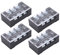 Zweireihiger Anschlussblock, Einfache Verdrahtung 600 V 25 A 4-teiliger Drahtbarriereblock mit Abdeckung für Beleuchtung (3-Stellung (2503))
