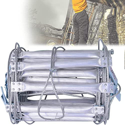 Feuerfeste Rettungsleiter, Rettungsseilleiter, Balkon Rettungsleiter, Wiederverwendbar, Kompakt und Tragbar,12m/39ft