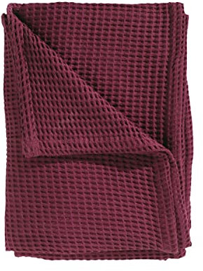 Heckett Lane Waffel Plaid - Marron Red 180x260cm