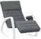 vidaXL Schaukelstuhl Relaxstuhl Schwingstuhl Ruhesessel Loungesessel Sessel Schwingsessel Polstersessel Schaukelsessel Wohnzimmer Dunkelgrau Stoff
