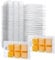 Aselected Wax Melt Molds 100 Pcs 6 Cavity Resuable Clear Plastic Clamshell Mould Cube Tray for Candle Making and Soap Wax Melts Boxes(Square Shape)