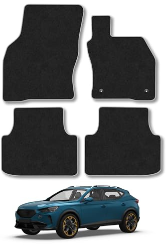CUPRA Formentor (2020+) Carpet Car Mats | Grey Edge Trim Tailored Fit Floor Mats Full Coverage Protection Accessories Easy Clean Anti Slip Made in the UK