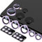 QUESPLE for Galaxy S23 Ultra Camera Lens Protector [2 Set], HD Scratch-Resistant Ultra-Thin Galaxy S23 Ultra Tempered Glass Camera Protector Film, Metal Ring Camera Cover, Lavender