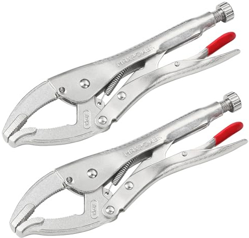 MAXPOWER 10 Curved Jaw Locking Pliers Set, 2.5 Wide Jaw Opening, 2-Pack