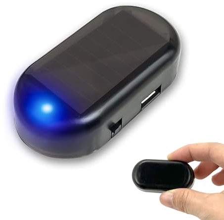 LED Antifurto Luci Di Segnalazione - Sistema Solare Di Sicurezza Con Lampeggiante Allarme a LED per Auto (Blu)