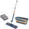SPEPROECO Flat Mop Set, 2 Pads, Foldable Bucket, Hands Free Squeeze Mop, 360° Rotation, Dry & Wet, Tiled & Hardwood Floors