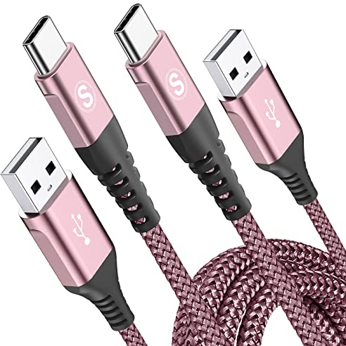 2Pack 3M USB C Charger Cables, Super Fast Charging Type C Phone Wire for iPhone 17 air 16 15 Plus Pro Max, Samsung Flip/Fold 7 6 5 4 3 S26 S25 S24 S10 S20 S21 A16/15/14/13/12 A35/A34 A56/55/54, Pixel