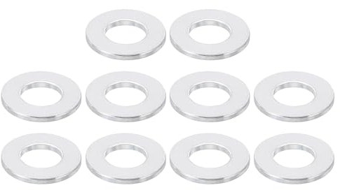 PATIKIL Entretoises en Aluminium M8, 10 Pcs Entretoise Métallique en Aluminium 8.2mm ID x 16mm OD x 1.5mm L Vis D'Espacement en Aluminium Ronde pour Boulons à Vis 5/16 Ou M8