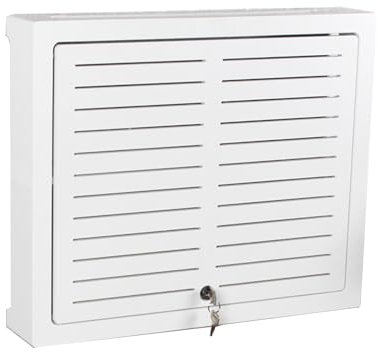 Moderno Cajas de Almacenamiento de Enrutador WiFi InaláMbrico,Caja Oculta del Enrutador,Montado en pared Soporte del Router,Estante de Enrutador WiFi,Decodificador (Size:38*30*9cm(Lock),Color:Rejilla)