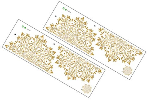 Mikikit 4stücke Mandala Wandtattoo Selbstklebende Wandsticker Mit Feinem Mandala-muster Für Wohnzimmer Schlafzimmer Und Bürodekoration Fensterdeko Für Stilvolle Wohnräume
