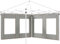 Outsunny Gazebo Side Panels with Zipped Doors and Windows, for 3x3(m) or 3x6m Pop Up Gazebo, 2 Pack Sides Replacement, Grey