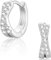 CERSLIMO Ohrringe Infinity Silber, Creolen Unendlichkeitszeichen 8mm Silber 925 AAA Zirkonia Unendlich Silberohrringe Schmuck Unendlichkeit Geschenke