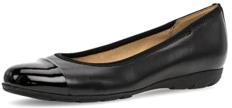 Gabor Damen Klassische Ballerinas, Frauen Flats,Sommerschuhe,Ballerina-Schuhe,Ballett-Schuhe,Ballet-Flats,flach,schwarz,38.5 EU / 5.5 UK