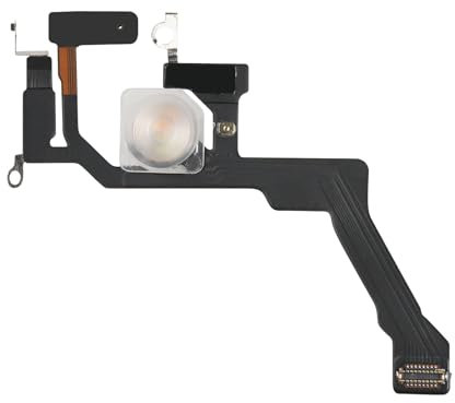 Risidamoy Blitzlicht für iPhone 14 Pro, Flexkabel, Ersatzteil, Reparatur-Taschenlampe, leiser Schalter mit vorinstallierter Metallhalterung, für A2650, A2889, A2890, A2891, A2892