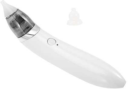Limpiador Nasal Eléctrico para Bebés 5 Niveles de Succión Ajustable | Abs y Silicona, Diseño Ergonómico, Blanco, para Baby Shower y Cumpleaños, Uso Seguro