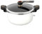 Gdfnmogo Pentola a micropressione, pentola a pressione smaltata, di grande capacità, antiaderente, con doppio manico, per cucina e stufatura a vapore (5 l, bianco)