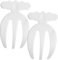 GRIRIW 2 piezas Utensilios de Cocina de Plástico para Ensalada Juego de Tenedores Reutilizables para y Servir Ensaladas y Pastas Herramienta de Cocina Blanca de Usar y Conveniente
