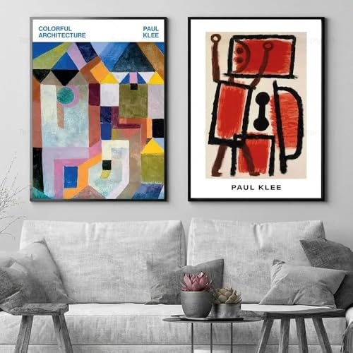 LTjiajuypd Kunstdrucke auf Leinwand, Gemälde, klassische abstrakte Cartoon-Wandkunst, HD-Poster für Kinder, für Wohnzimmer und Kinderzimmer (30 x 40 cm - 2 Stück)