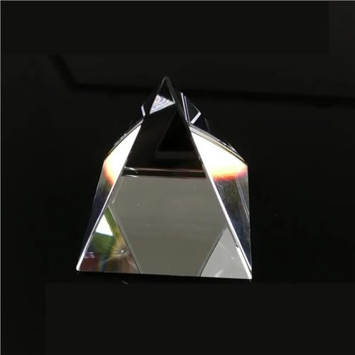 LLMWFA Crystal Pyramid 40mm, K9 Polyhedral Optical Glass, Rectangular Quadrangular Equilateral for Artistic Photo