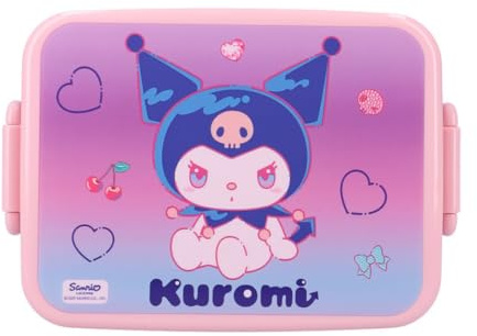My sweety pop Kuromi - Scatola da pranzo per bambini, da 3 anni | Colore rosa e viola, ideale per la scuola materna e le picnic senza BPA, 16 x 13 x 5 cm