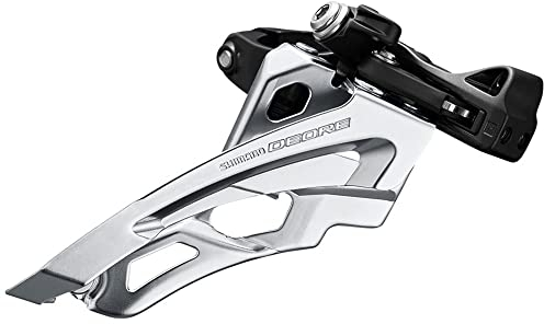 SHIMANO Deore M6000 Mountain Bicycle Front Derailleur - IFDM6000MX6, 31.8 (1-1/4) or 34.9 (1-3/8) Clamp, Side Swing, 18 Derailleur Capacity, Triple, 10 Speeds
