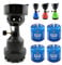 nean moderner Gas Campingkocher für Gaskartuschen/Stechkartuschen Gaskocher Gasbrenner Shishabrenner Shisha Kohleanzünder Anzünder Kartuschenkocher + 4 Gas-Kartuschen (Schwarz)