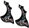 P Prettyia 2Pcs Gitarren Schlagbrett Pickguard Schlagschutz für 40 41 Zoll Akustikgitarre/Konzertgitarre/Westerngitarre - Silberne Blume