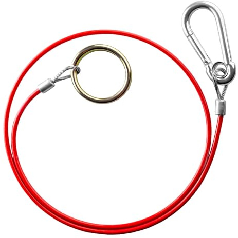BITS4REASONS NEW MODEL MAYPOLE MP501B BREAKAWAY CABLE PVC RED 1M x 3MM SAFETY TRAILER CARAVAN CABLE