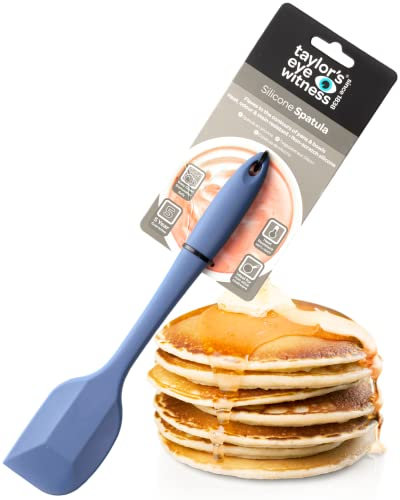 Taylors Eye Witness Large Silicone Spatula, Stonewash Blue – Heat Resistant, Flexible, Dishwasher Safe, 27cm