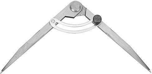 Präzisions Flügel-Zirkel, 6,1 Zoll, Verstellbarer Abstand mit Bleistifthalter, Lederhandwerk Kompass Scriber für DIY Handwerk