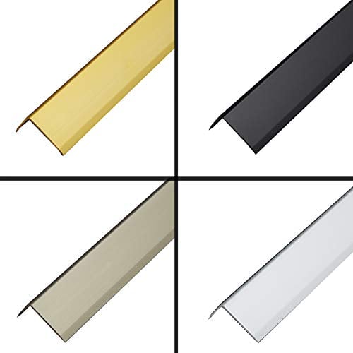 Treppenkantenprofil von PRIOstahl | Treppenkante für Treppen | Aluminium - Winkel 20 x 35mm | Farbe Champagner | Länge 900mm| Selbstklebend