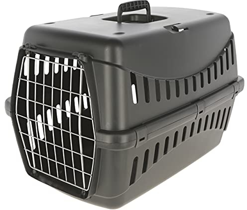 Kerbl Pet Transportbox Expedion Eco m. Metalltüre 58x38x38cm, schwarz