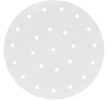 Papel de pergamino para freidora de aire 100P, papel de vapor de bambú, aprox. 99 – 151 g, apto para freidoras eléctricas, vaporeras, sartén (18 cm)